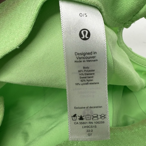 Lululemon Fast And Free Run Hat Mens One Size Lime Green Adjustable *STAINED* - Picture 9 of 11